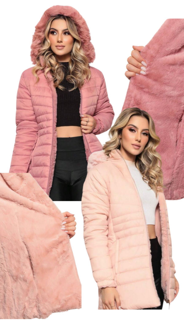 Abrigo Rosa Reversible