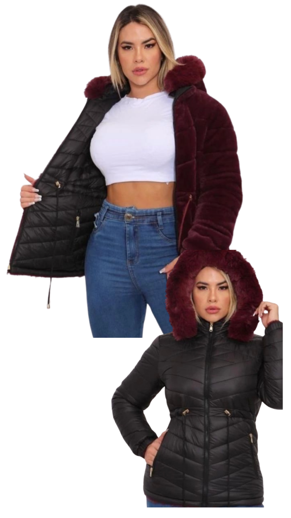 Abrigo Teddy Negro Violet